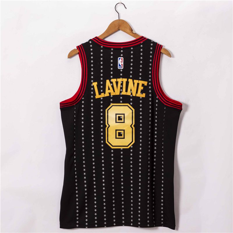 Men Chicago Bulls #8 Lavine Black Game 2021 NBA Jersey